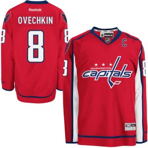 Men’s Washington Capitals Alexander Ovechkin Reebok Red Home Captain Premier Jersey