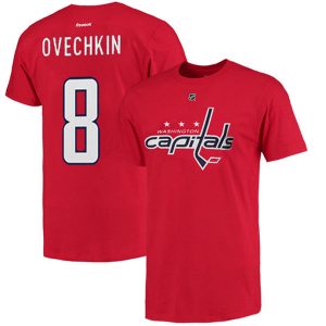 Mens Washington Capitals Alexander Ovechkin Reebok Red Name & Number T-Shirt
