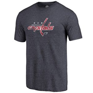 Men’s Washington Capitals Fanatics Branded Navy Distressed Primary Logo Tri-Blend T-Shirt