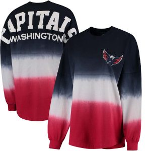 Washington Capitals Women’s Ombre Spirit Jersey Long Sleeve Oversized T-Shirt