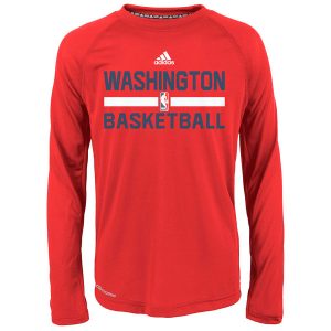Washington Wizards adidas Youth Practice ClimaLITE Long Sleeve T-Shirt