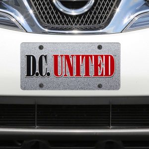 D.C. United Silver Glitter License Plate