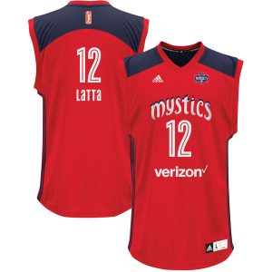 Washington Mystics Ivory Latta adidas Red Replica Player Jersey