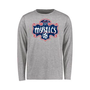 Youth Washington Mystics Ash Primary Logo Long Sleeve T-Shirt